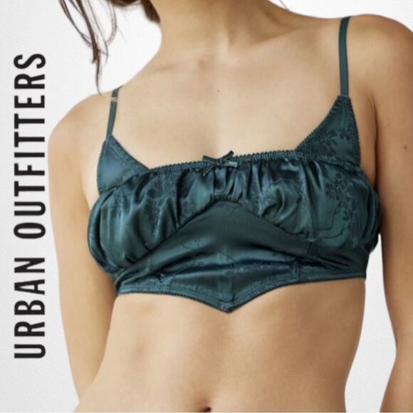 UO Urban Outfitters Out From Under Maria Jacquard Ruched Bralette NEW S - Picture 3 of 4